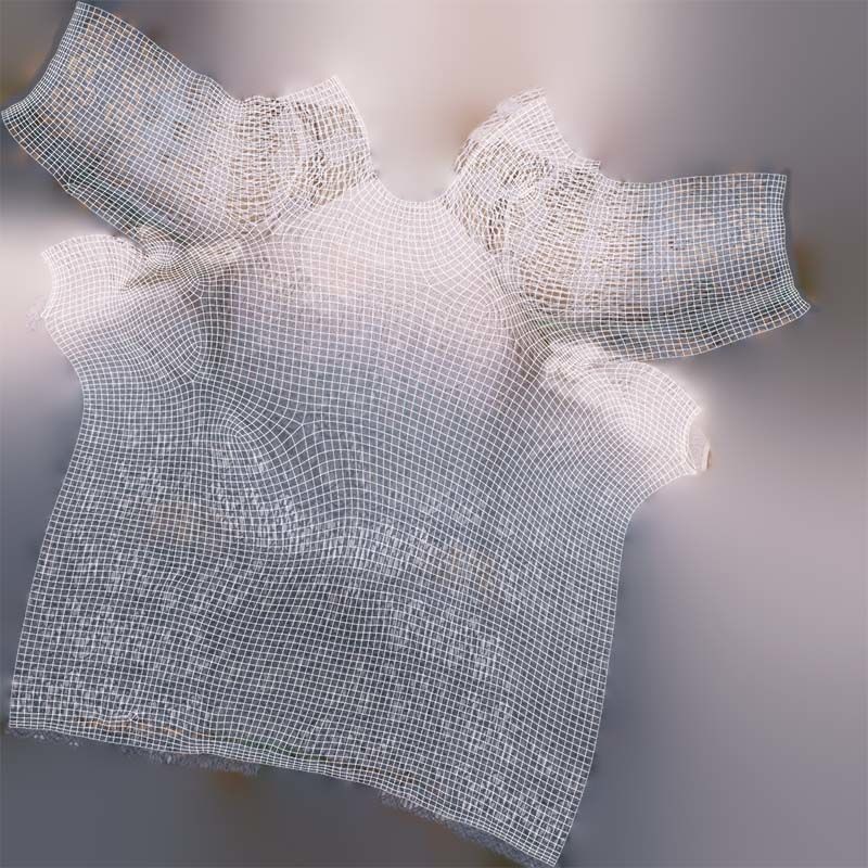 Gradient Pattern Knit Dress 3D Model – Low Poly Game Asset, FBX - View 16
