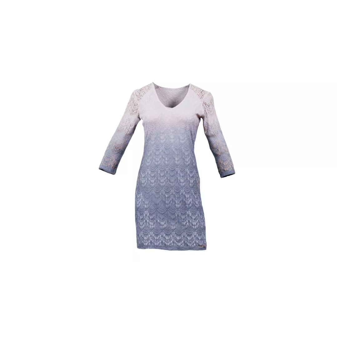 Gradient Pattern Knit Dress 3D Model – Low Poly Game Asset, FBX - View 2