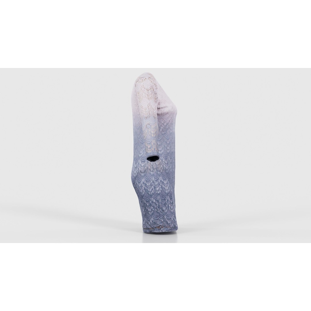 Gradient Pattern Knit Dress 3D Model – Low Poly Game Asset, FBX - View 20