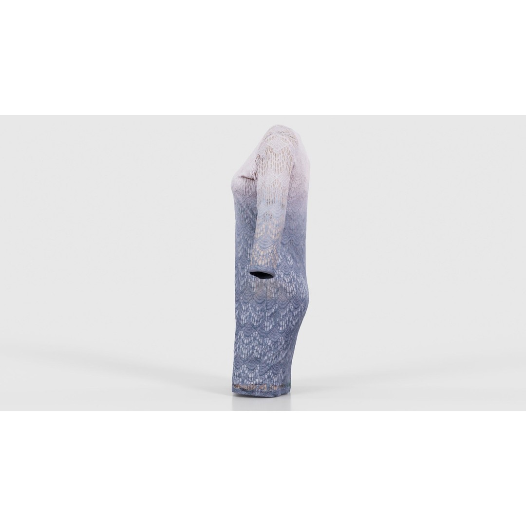 Gradient Pattern Knit Dress 3D Model – Low Poly Game Asset, FBX - View 26