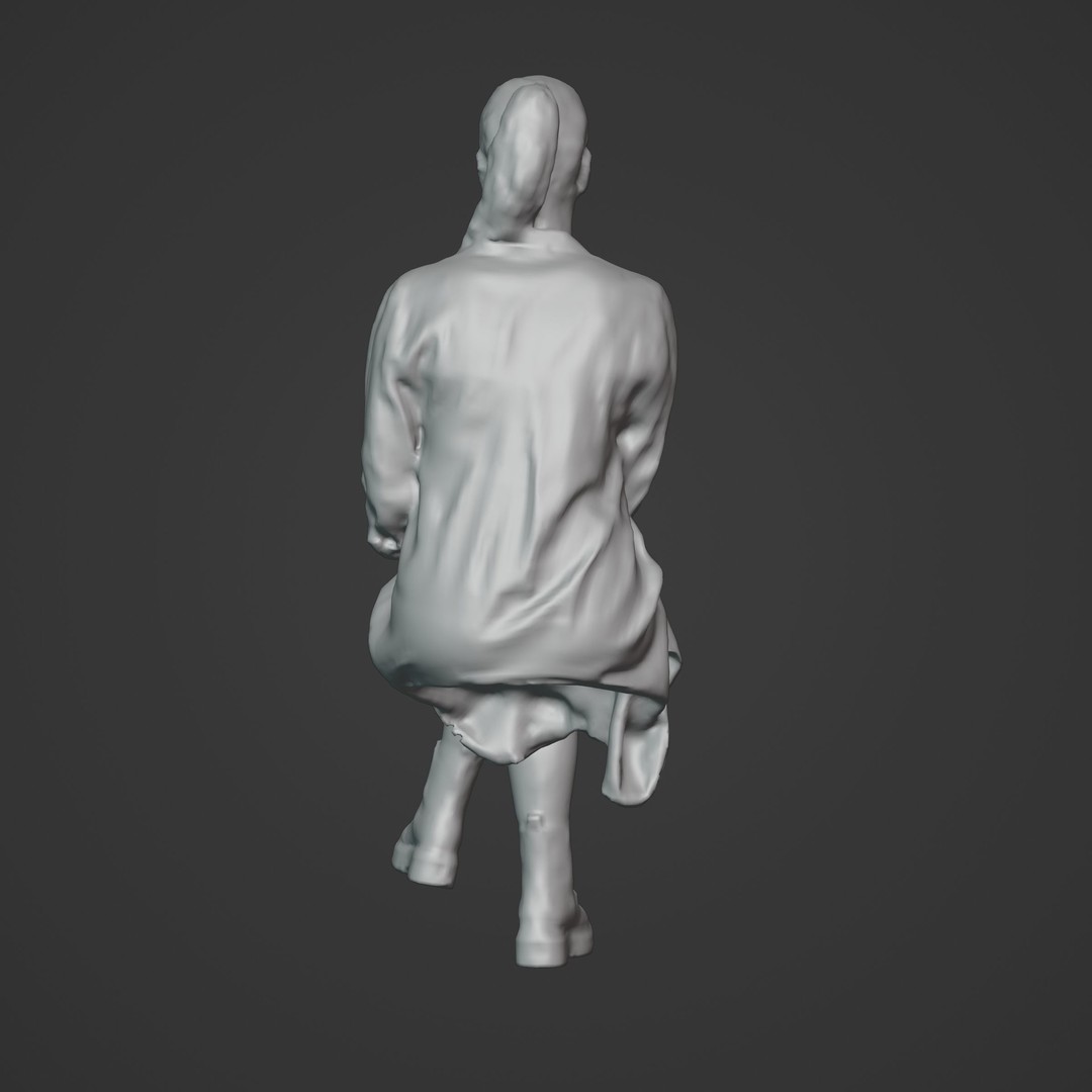 Casual Woman Sitting 3D Model – Low Poly Photogrammetry Scan, FBX, OBJ - View 20