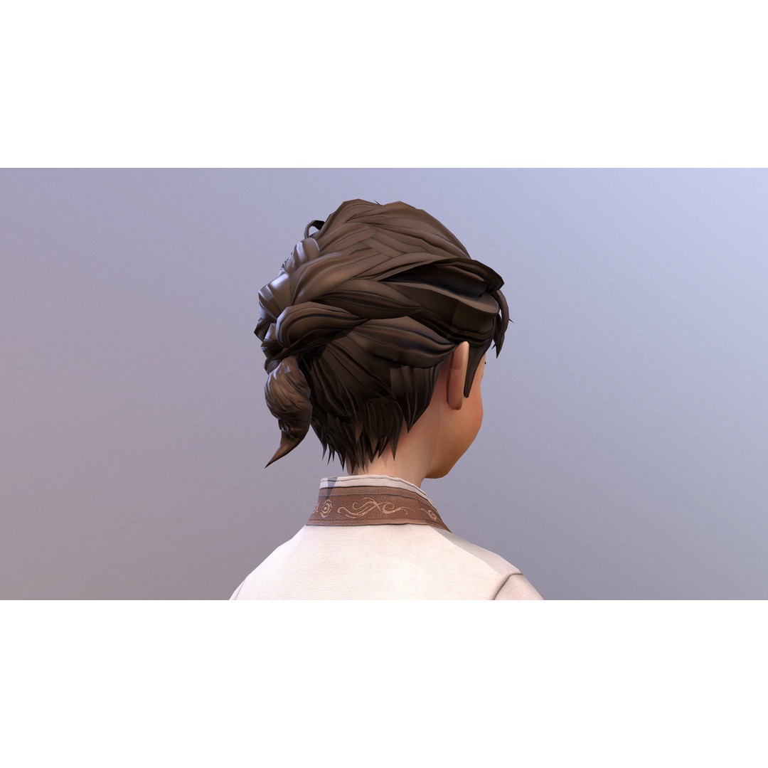 Stylized Boy 3D Model – Low Poly Character Asset, FBX - View 12