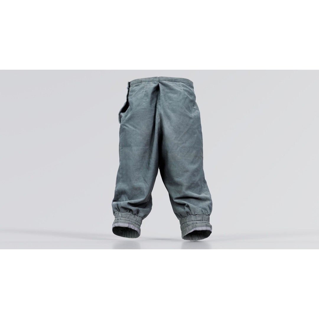 Flower Trousers 3D Model – Low Poly Character Apparel, FBX - View 10