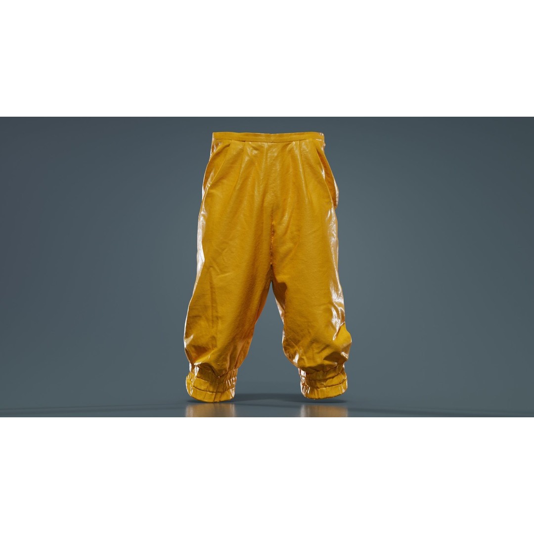 Flower Trousers 3D Model – Low Poly Character Apparel, FBX - View 14