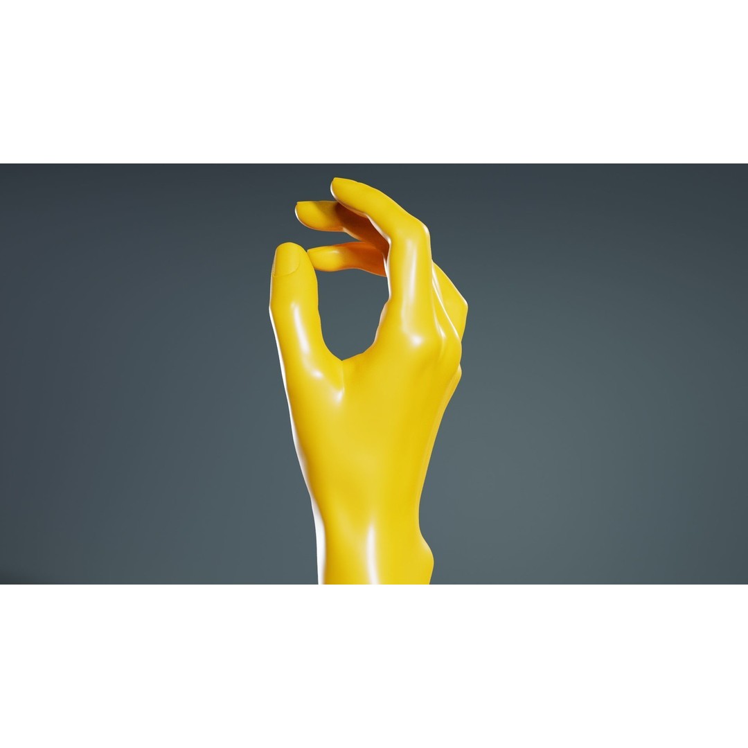 Realistic Hand 3D Model – Low Poly Photogrammetry Asset, FBX, Blender - View 10