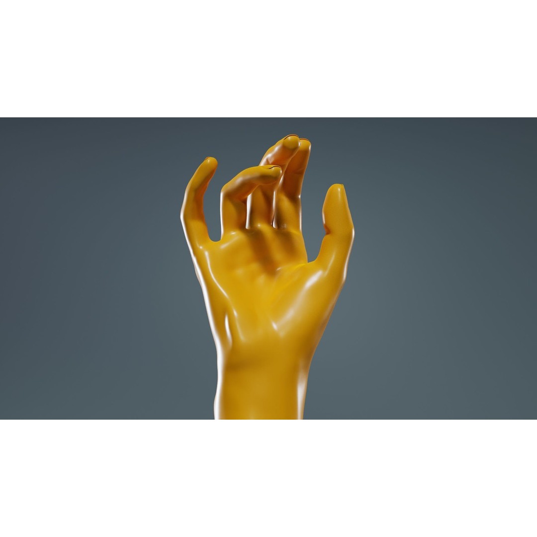 Realistic Hand 3D Model – Low Poly Photogrammetry Asset, FBX, Blender - View 14