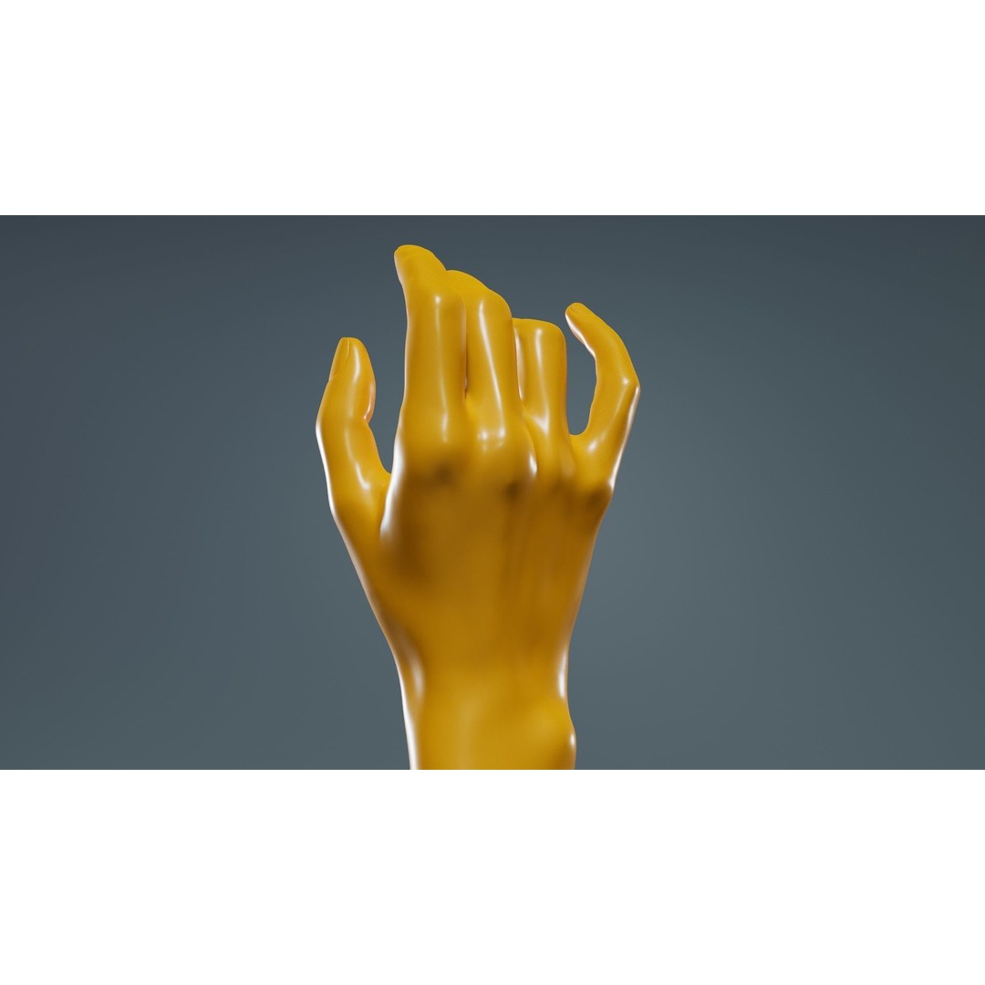 Realistic Hand 3D Model – Low Poly Photogrammetry Asset, FBX, Blender - View 15