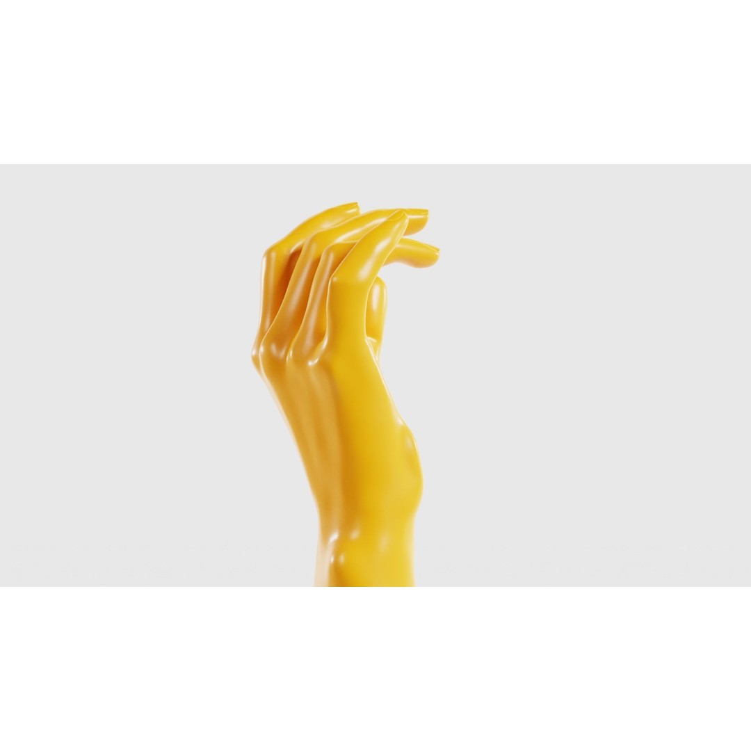 Realistic Hand 3D Model – Low Poly Photogrammetry Asset, FBX, Blender - View 19