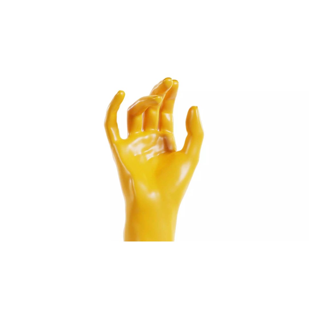 Realistic Hand 3D Model – Low Poly Photogrammetry Asset, FBX, Blender - View 2