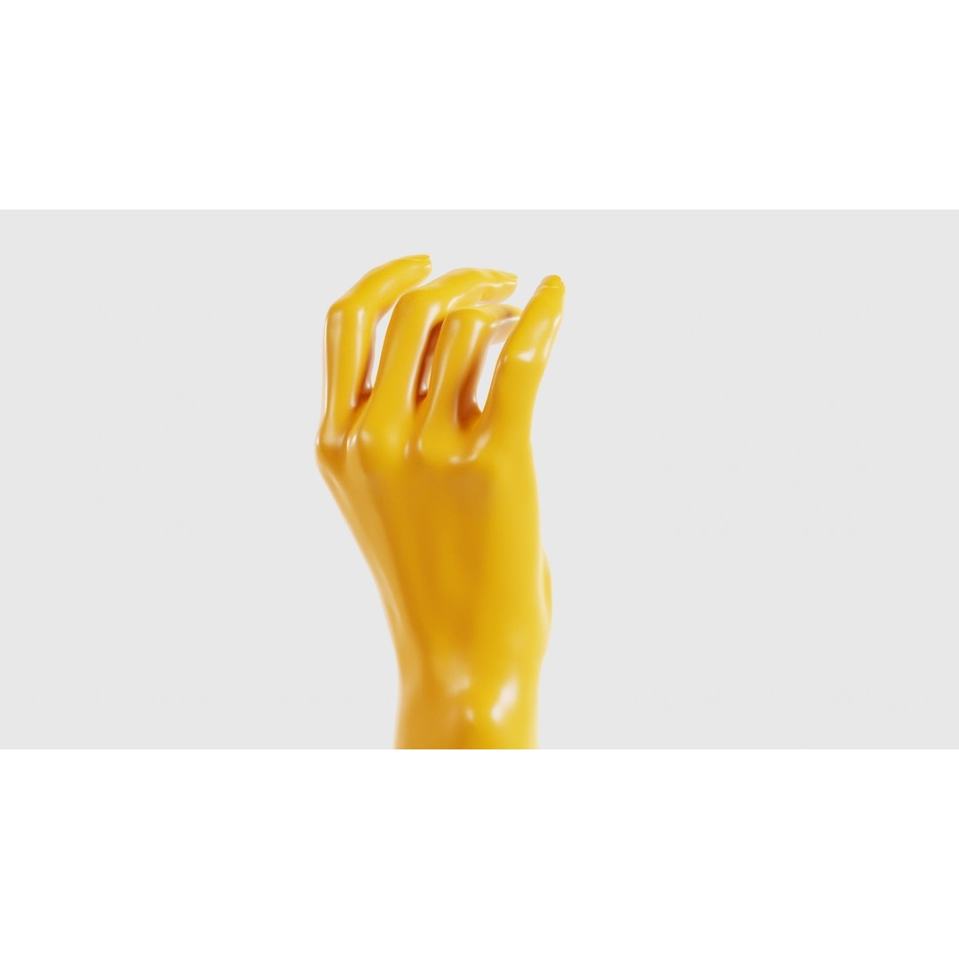 Realistic Hand 3D Model – Low Poly Photogrammetry Asset, FBX, Blender - View 20