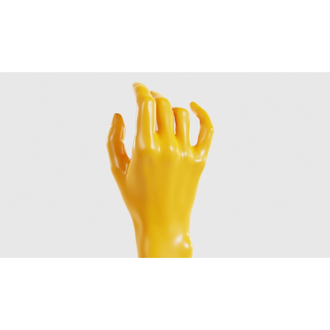 Realistic Hand 3D Model – Low Poly Photogrammetry Asset, FBX, Blender - View 22