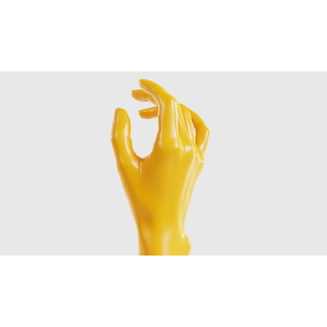 Realistic Hand 3D Model – Low Poly Photogrammetry Asset, FBX, Blender - View 23