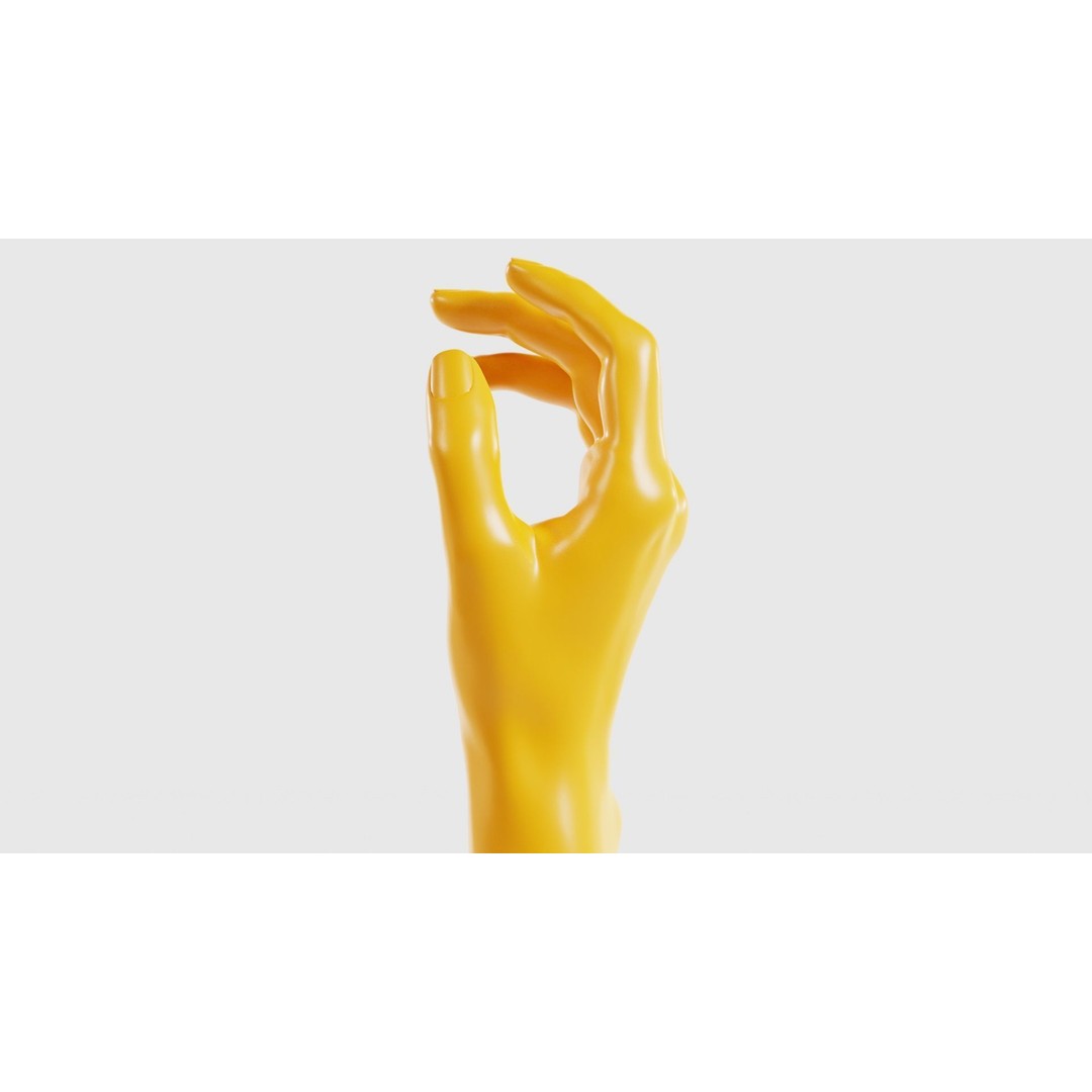 Realistic Hand 3D Model – Low Poly Photogrammetry Asset, FBX, Blender - View 24