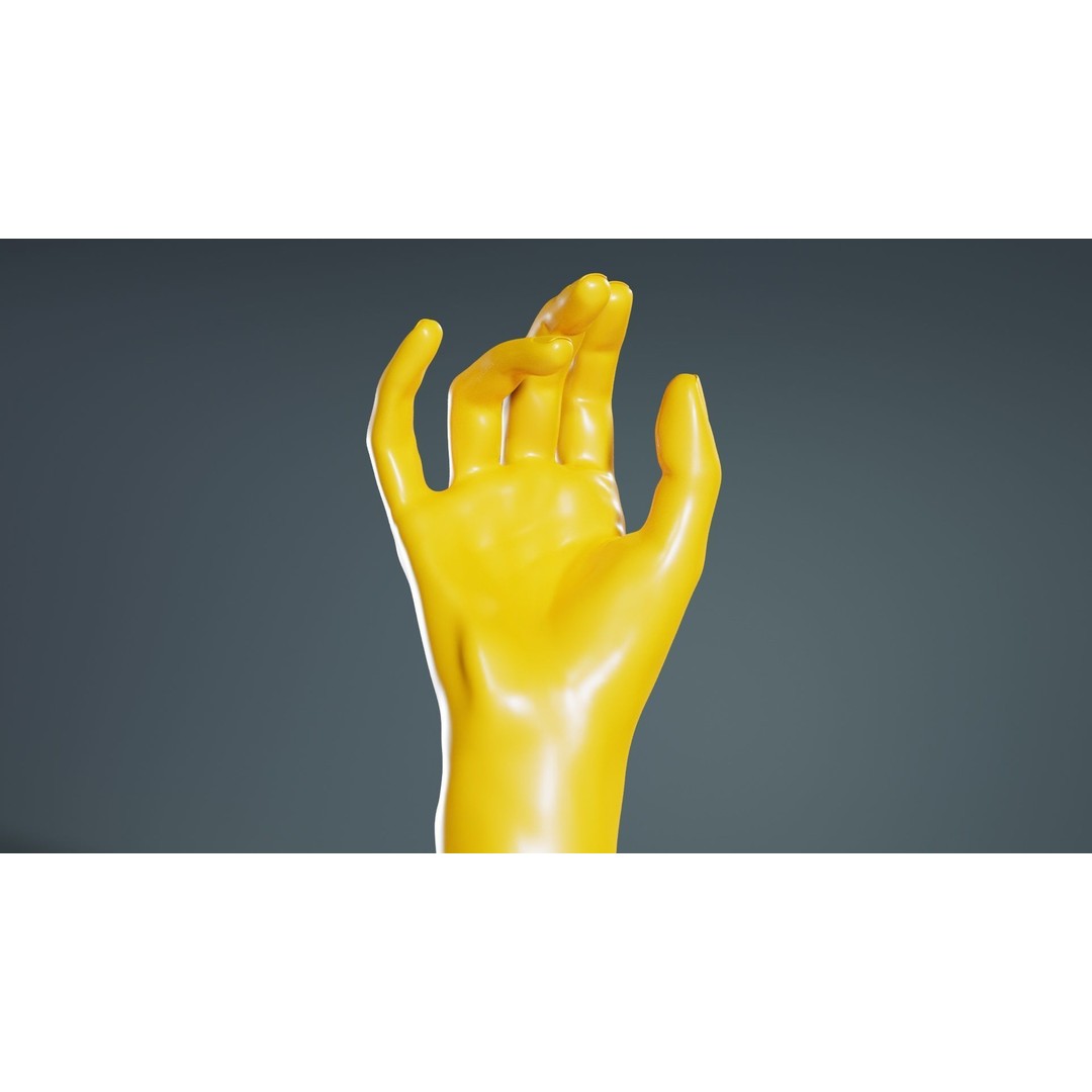 Realistic Hand 3D Model – Low Poly Photogrammetry Asset, FBX, Blender - View 3