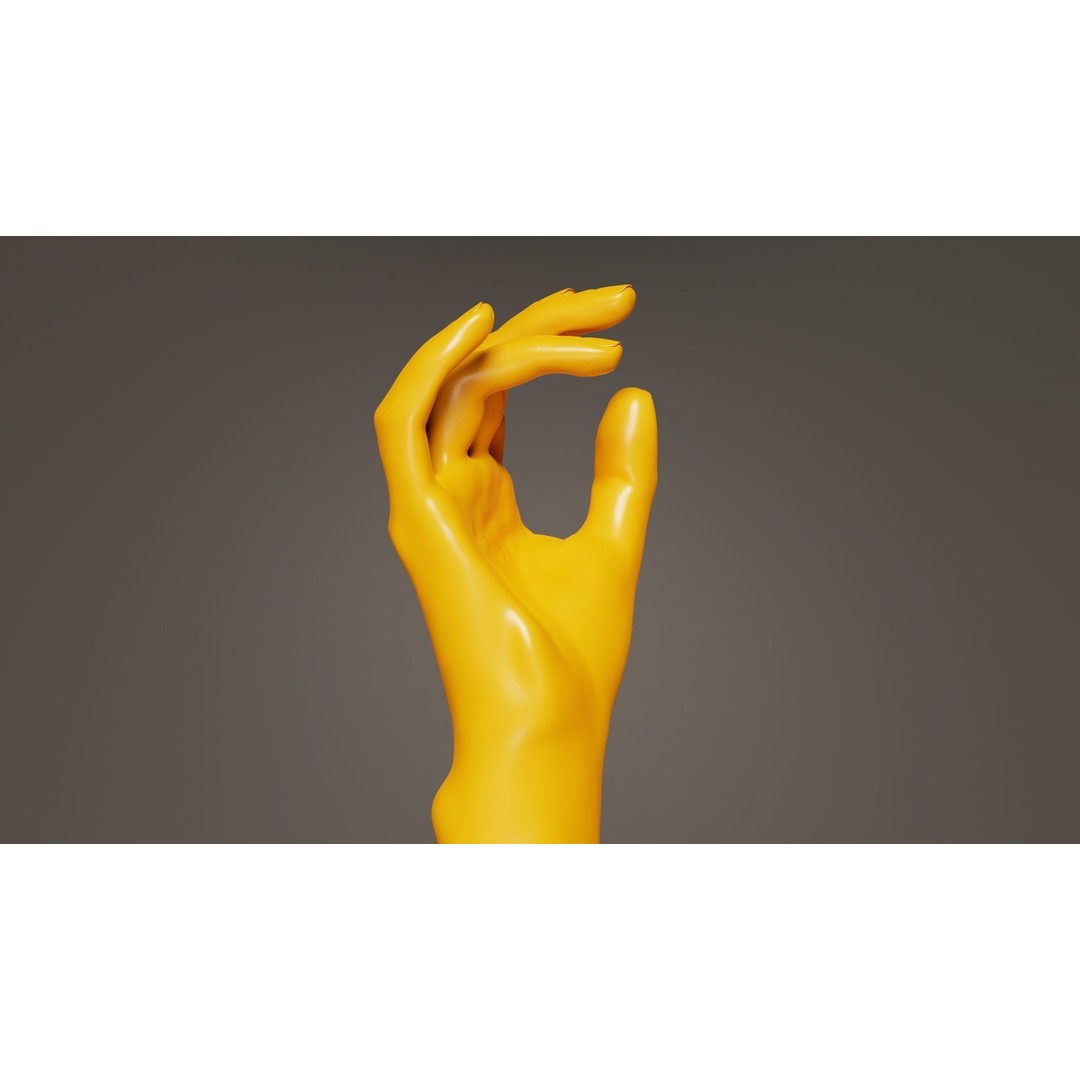 Realistic Hand 3D Model – Low Poly Photogrammetry Asset, FBX, Blender - View 4