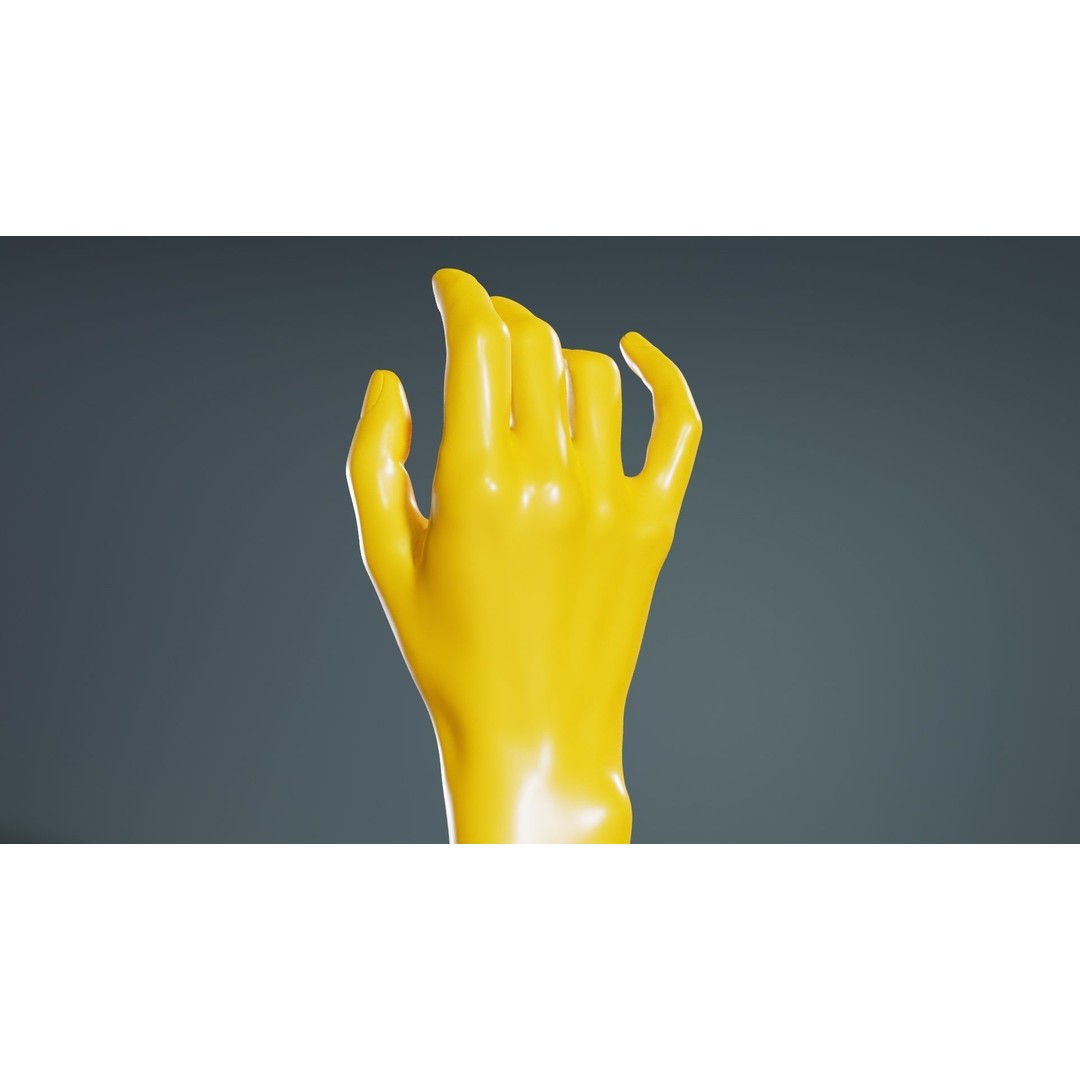 Realistic Hand 3D Model – Low Poly Photogrammetry Asset, FBX, Blender - View 5