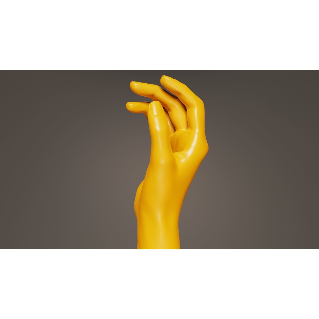 Realistic Hand 3D Model – Low Poly Photogrammetry Asset, FBX, Blender - View 8
