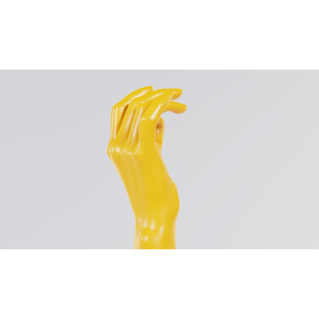 Realistic Hand 3D Model – Low Poly Photogrammetry Asset, FBX, Blender - View 9