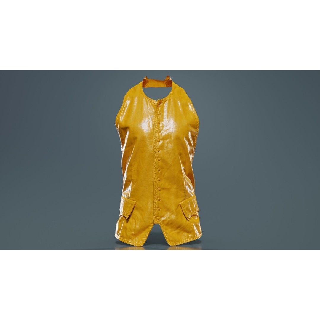 Heaven Vest 3D Model – Low-Poly Clothing Asset, FBX, PBR Textures - View 14