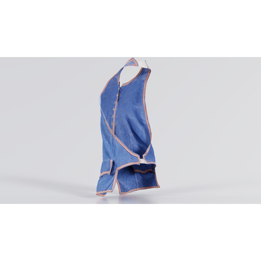 Heaven Vest 3D Model – Low-Poly Clothing Asset, FBX, PBR Textures - View 3