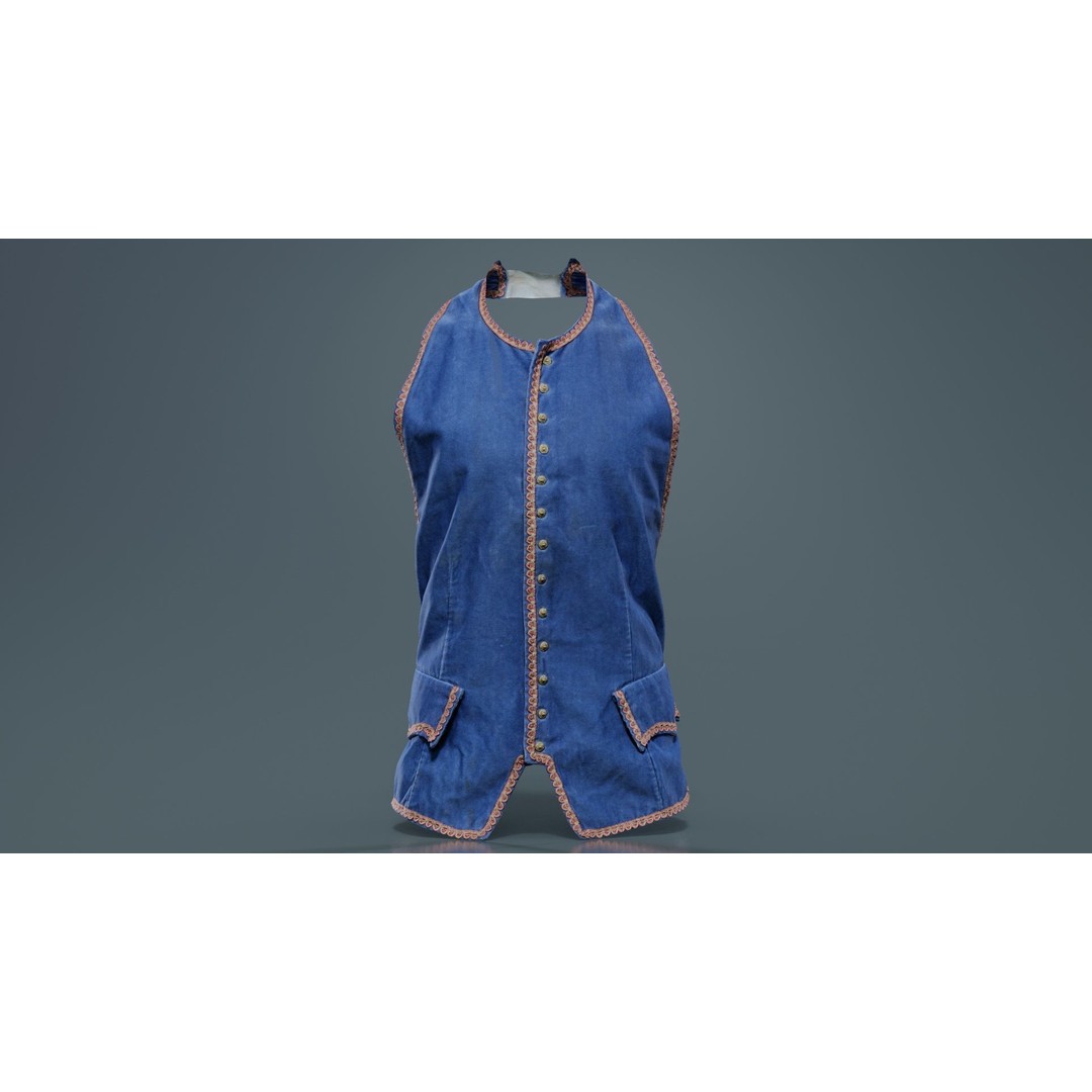 Heaven Vest 3D Model – Low-Poly Clothing Asset, FBX, PBR Textures - View 5