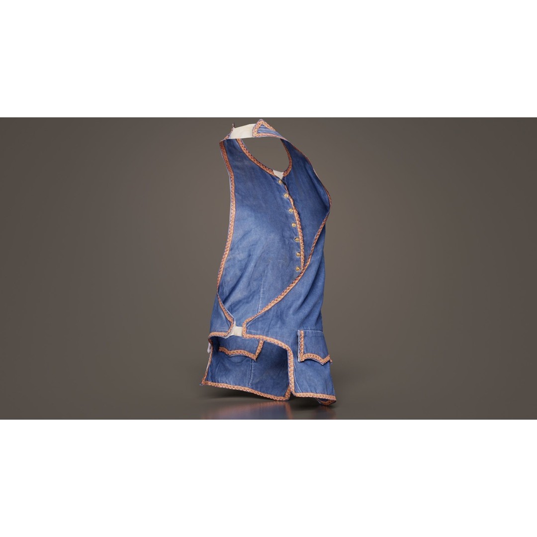 Heaven Vest 3D Model – Low-Poly Clothing Asset, FBX, PBR Textures - View 6