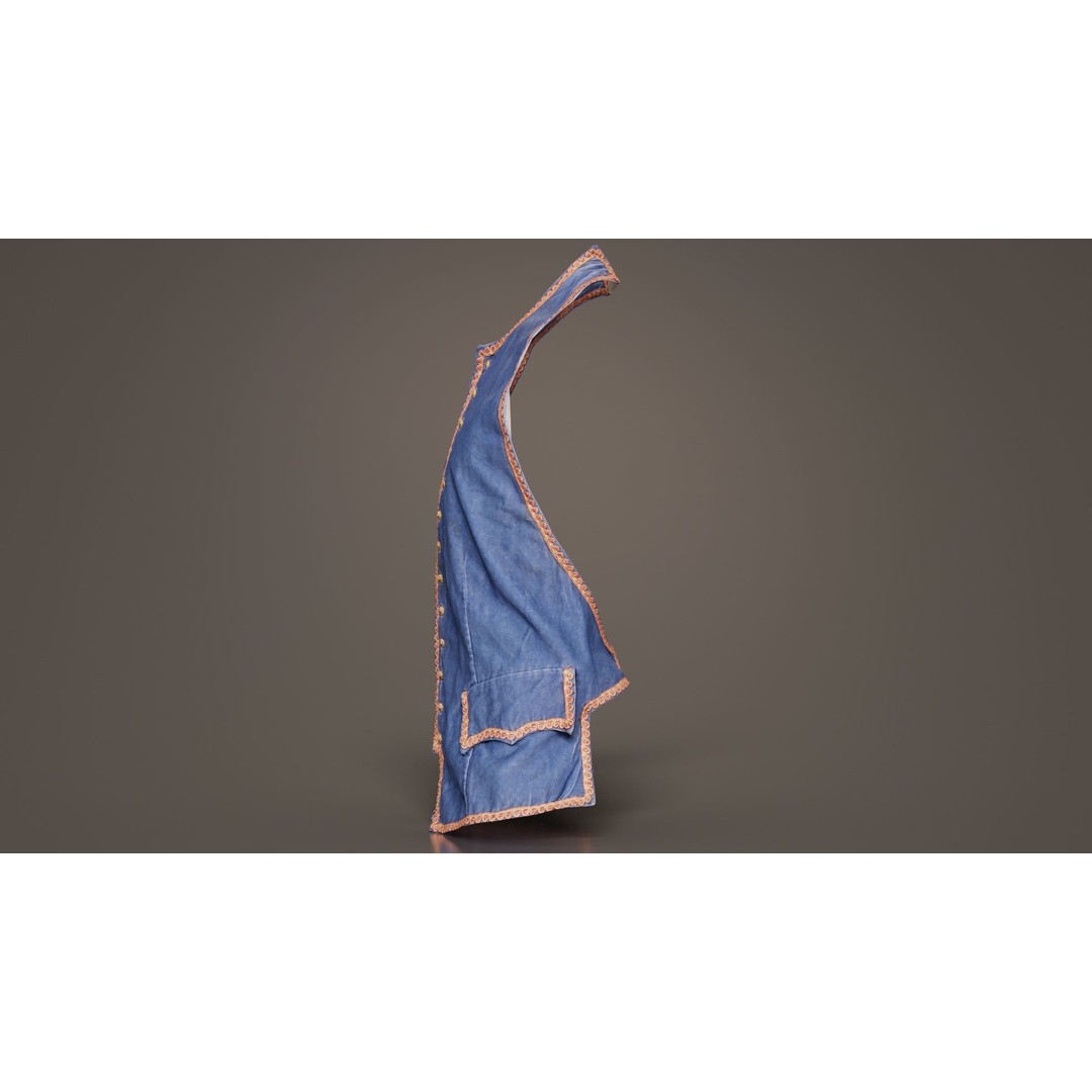 Heaven Vest 3D Model – Low-Poly Clothing Asset, FBX, PBR Textures - View 8