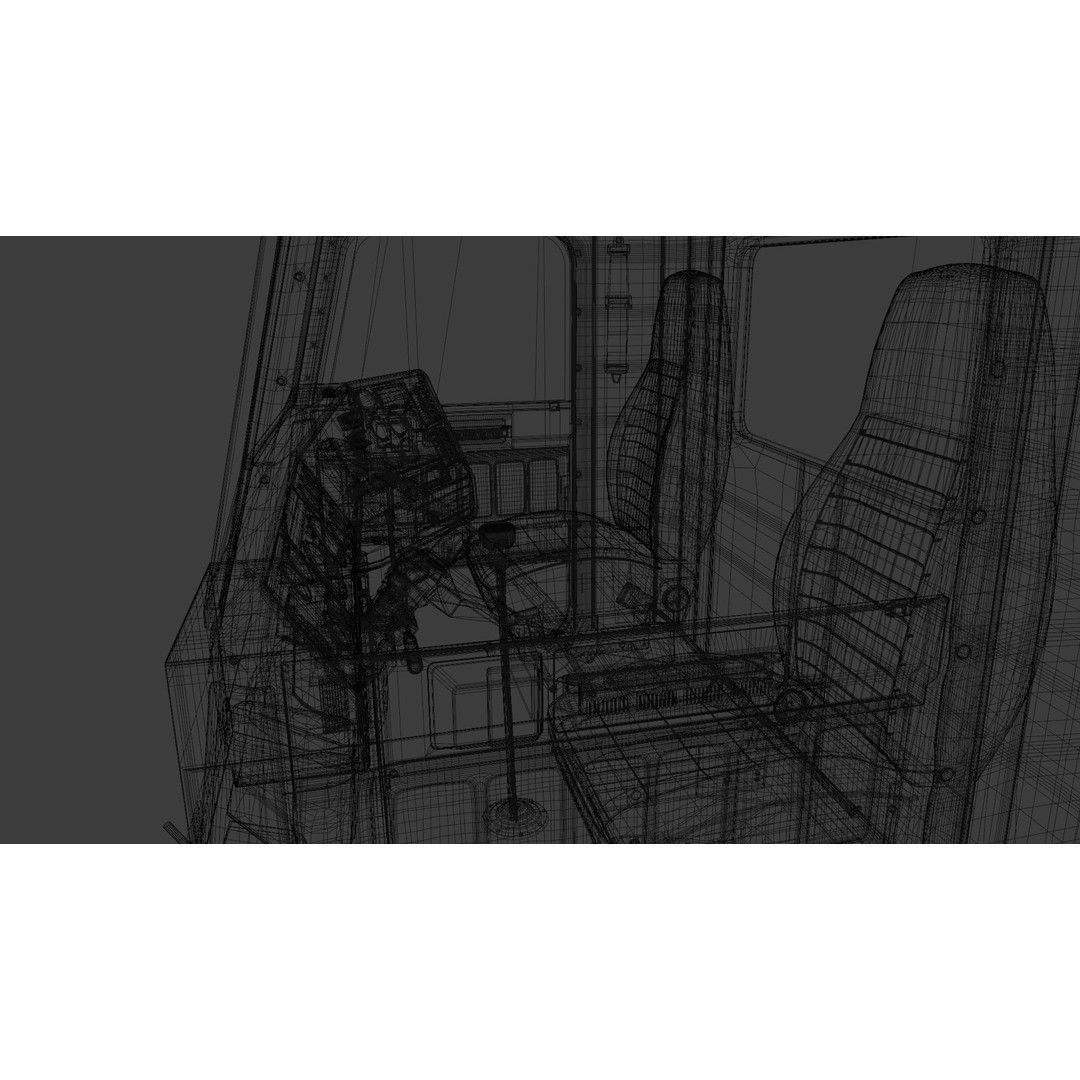 Freightliner FLD Semi Truck 3D Model – Game Ready Low Poly Vehicle, FBX