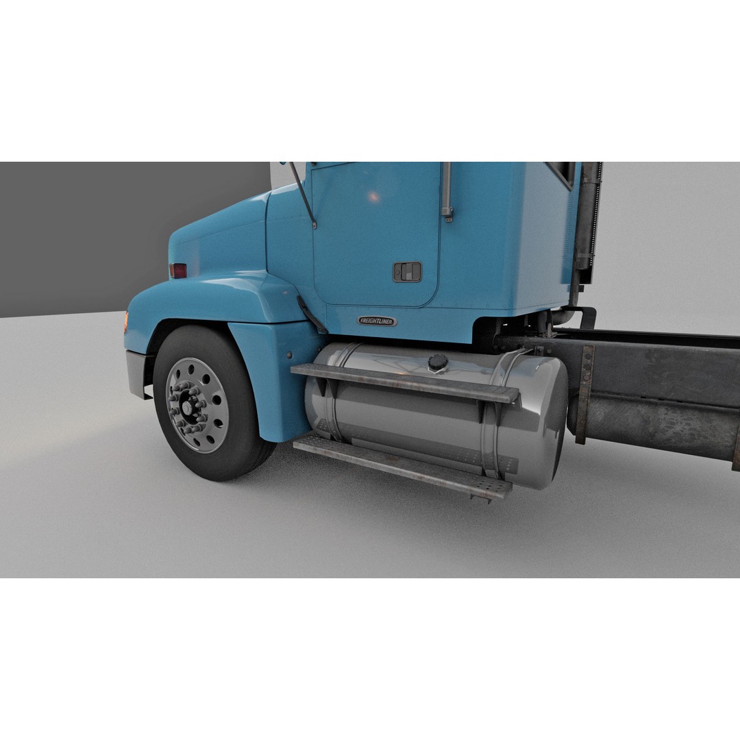 Freightliner FLD Semi Truck 3D Model – Game Ready Low Poly Vehicle, FBX - View 12