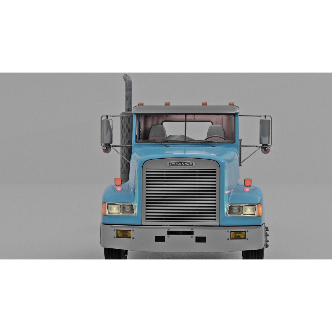 Freightliner FLD Semi Truck 3D Model – Game Ready Low Poly Vehicle, FBX - View 4