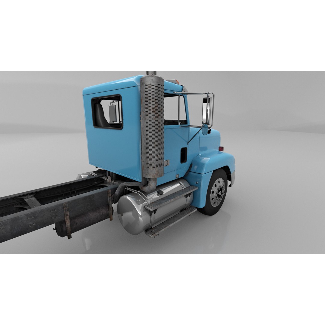 Freightliner FLD Semi Truck 3D Model – Game Ready Low Poly Vehicle, FBX - View 7