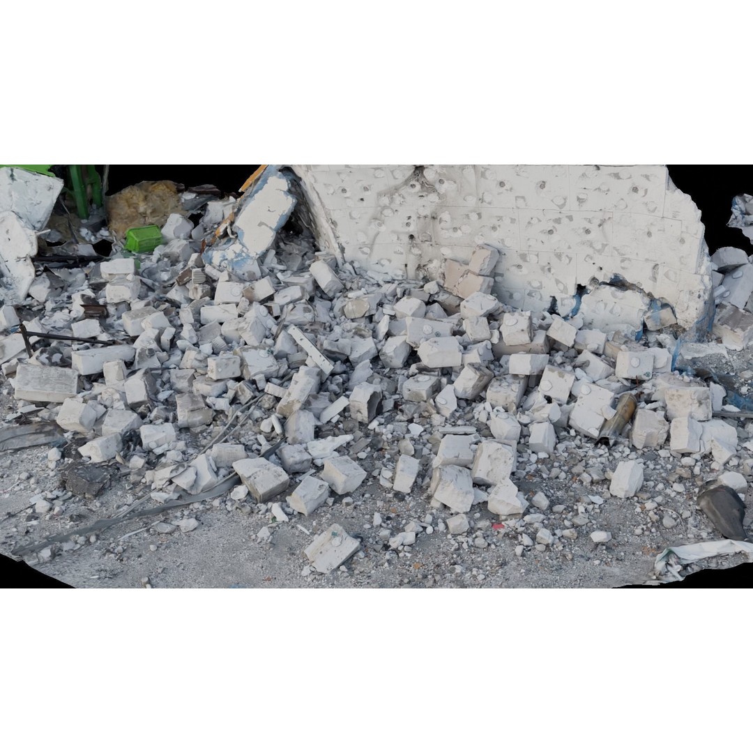 Ukraine Debris 3D Model – Low Poly Game Asset, FBX, OBJ, Blender