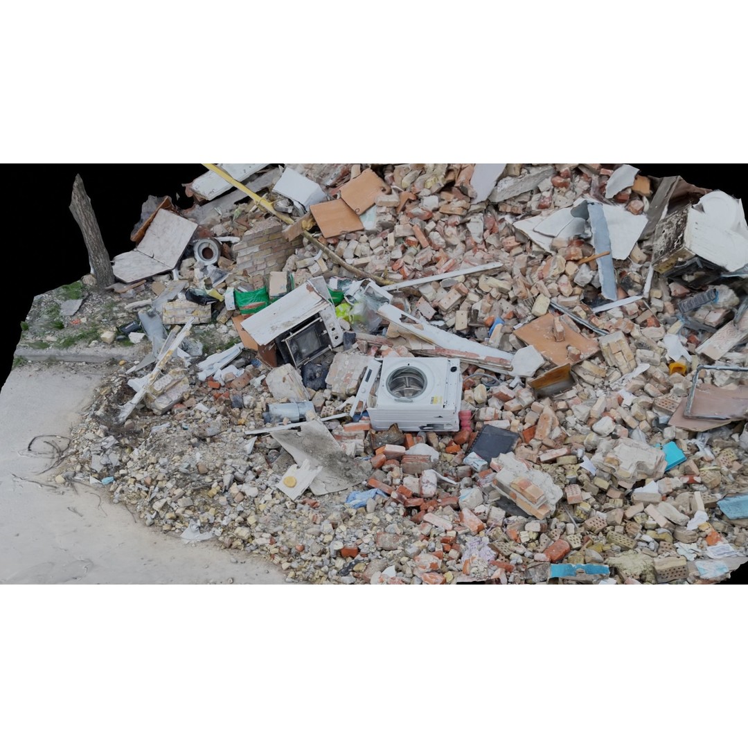 Ukraine Debris 3D Model – Low Poly Game Asset, FBX, OBJ, Blender - View 12
