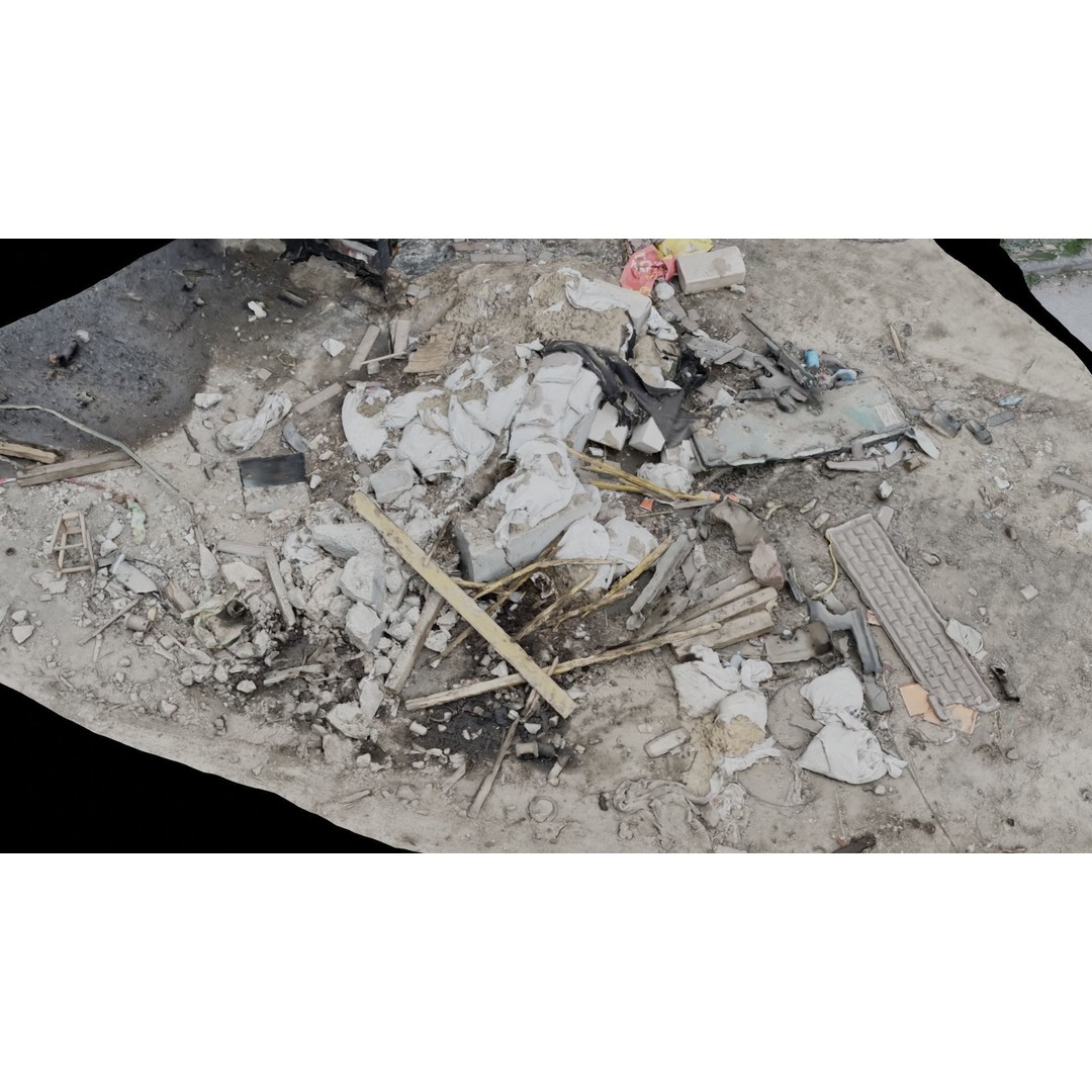 Ukraine Debris 3D Model – Low Poly Game Asset, FBX, OBJ, Blender - View 13