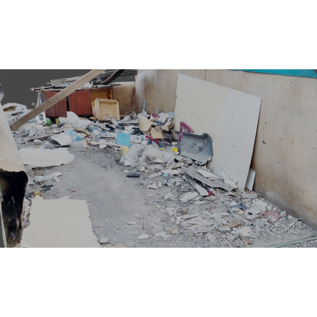 Ukraine Debris 3D Model – Low Poly Game Asset, FBX, OBJ, Blender - View 3