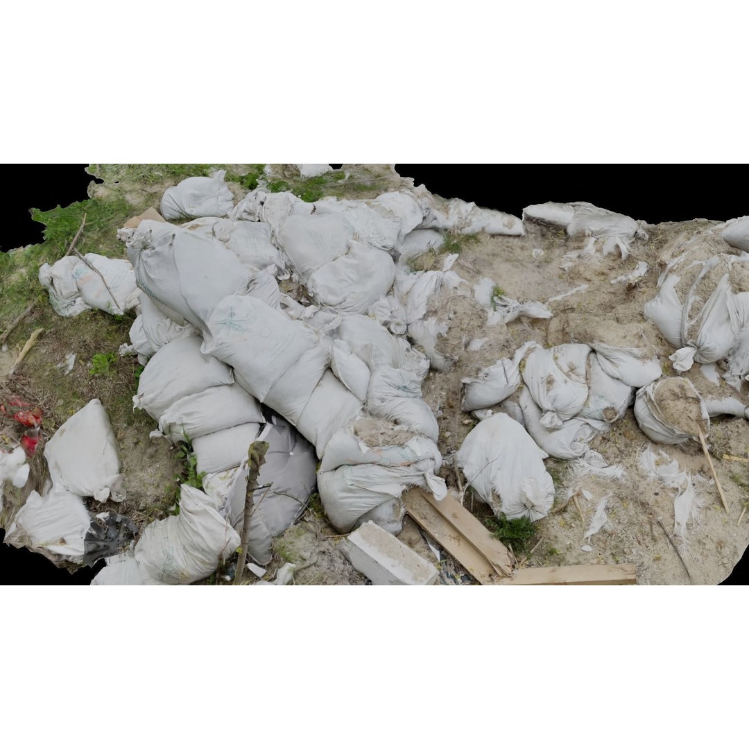Ukraine Debris 3D Model – Low Poly Game Asset, FBX, OBJ, Blender - View 4