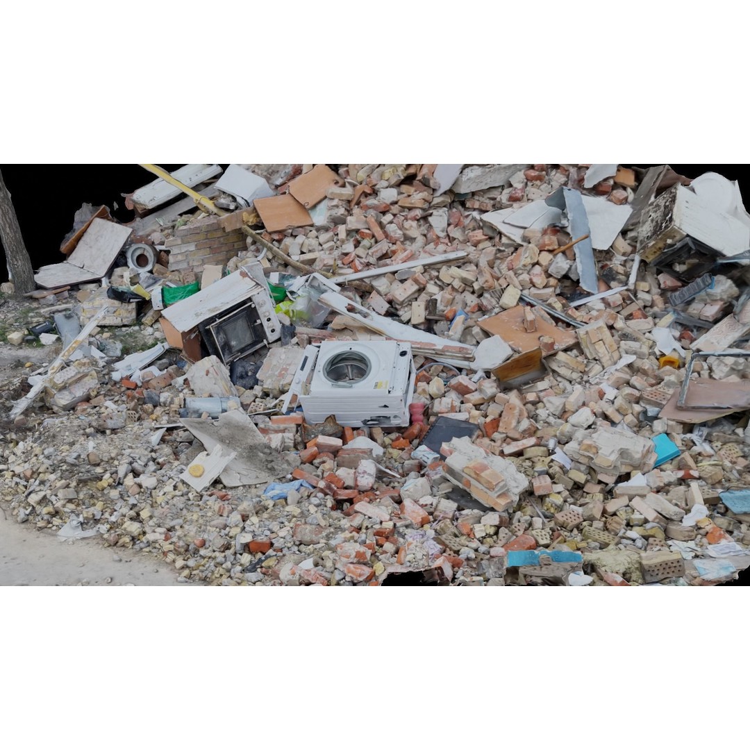 Ukraine Debris 3D Model – Low Poly Game Asset, FBX, OBJ, Blender - View 7
