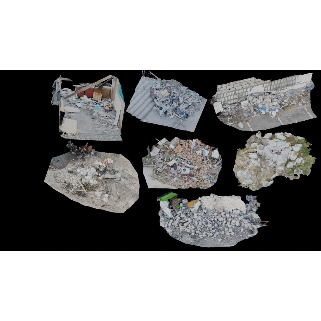 Ukraine Debris 3D Model – Low Poly Game Asset, FBX, OBJ, Blender - View 9