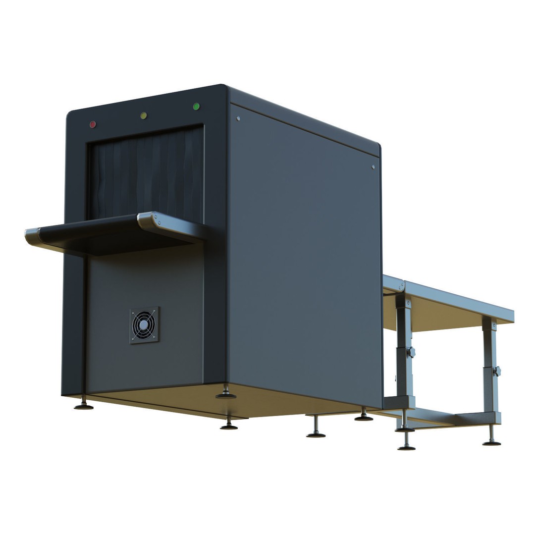 Airport X-ray Conveyer 3D Model – Low Poly Game Asset, FBX, PBR Textures - View 13