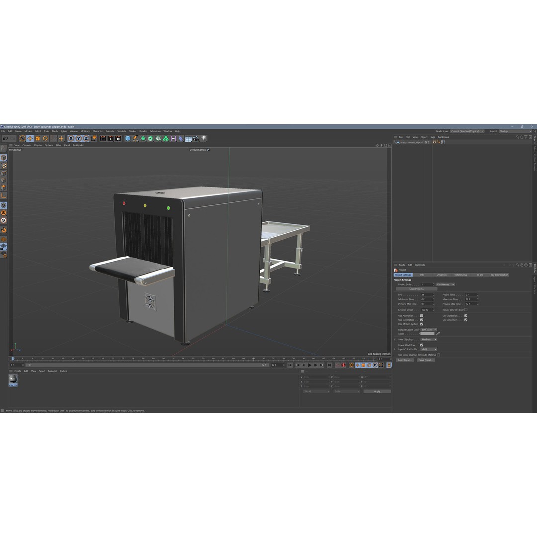 Airport X-ray Conveyer 3D Model – Low Poly Game Asset, FBX, PBR Textures - View 15