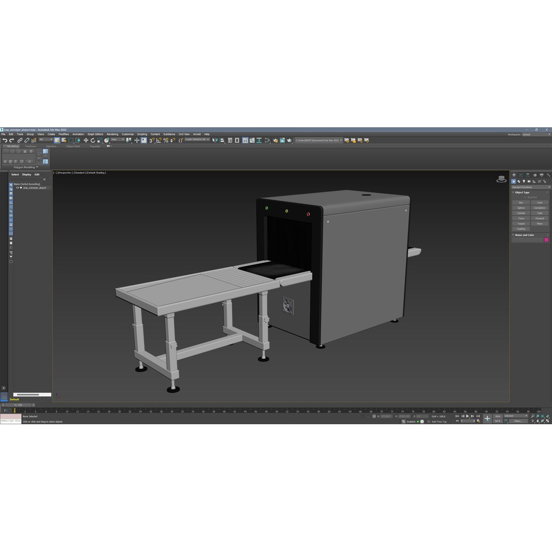 Airport X-ray Conveyer 3D Model – Low Poly Game Asset, FBX, PBR Textures - View 16