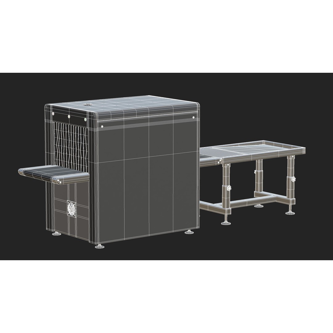 Airport X-ray Conveyer 3D Model – Low Poly Game Asset, FBX, PBR Textures - View 18