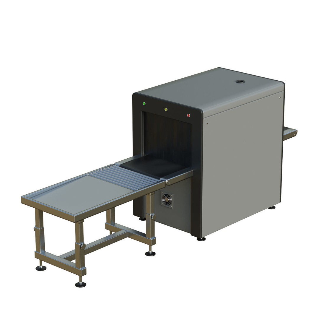 Airport X-ray Conveyer 3D Model – Low Poly Game Asset, FBX, PBR Textures - View 3