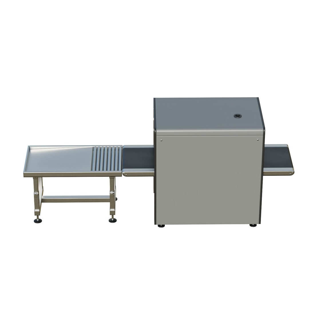 Airport X-ray Conveyer 3D Model – Low Poly Game Asset, FBX, PBR Textures - View 4
