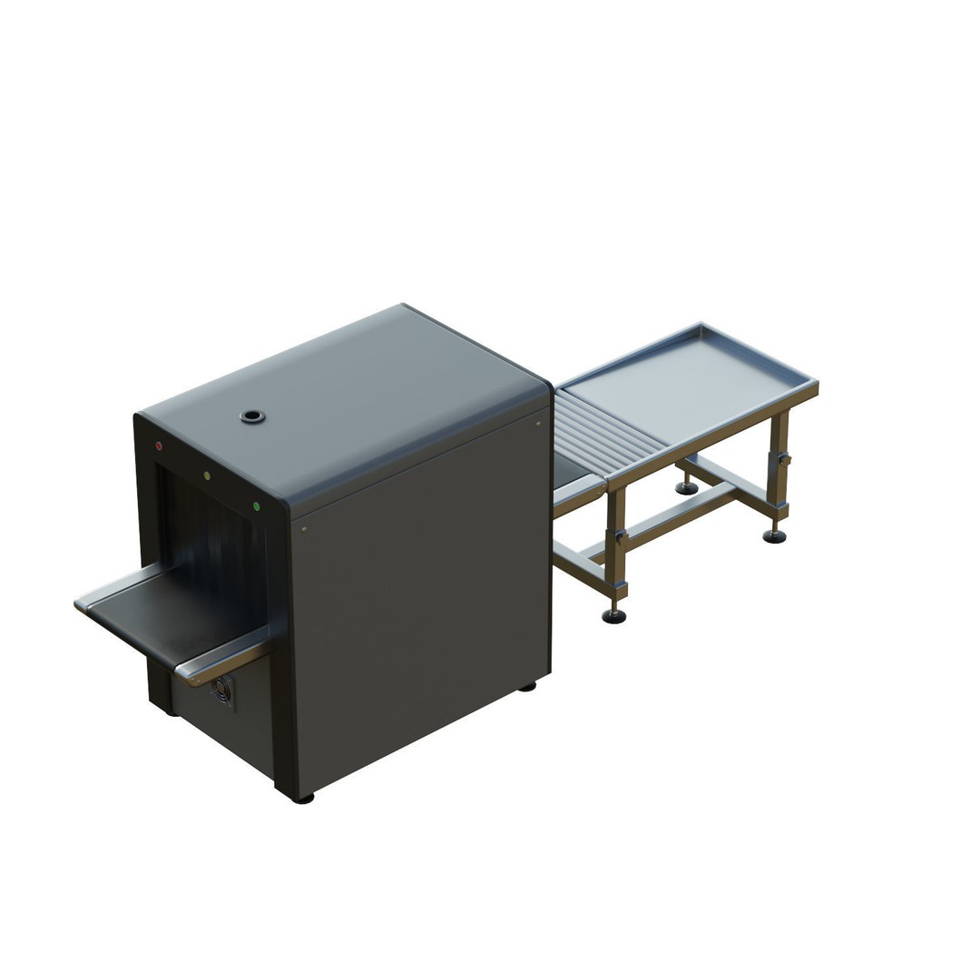 Airport X-ray Conveyer 3D Model – Low Poly Game Asset, FBX, PBR Textures - View 7
