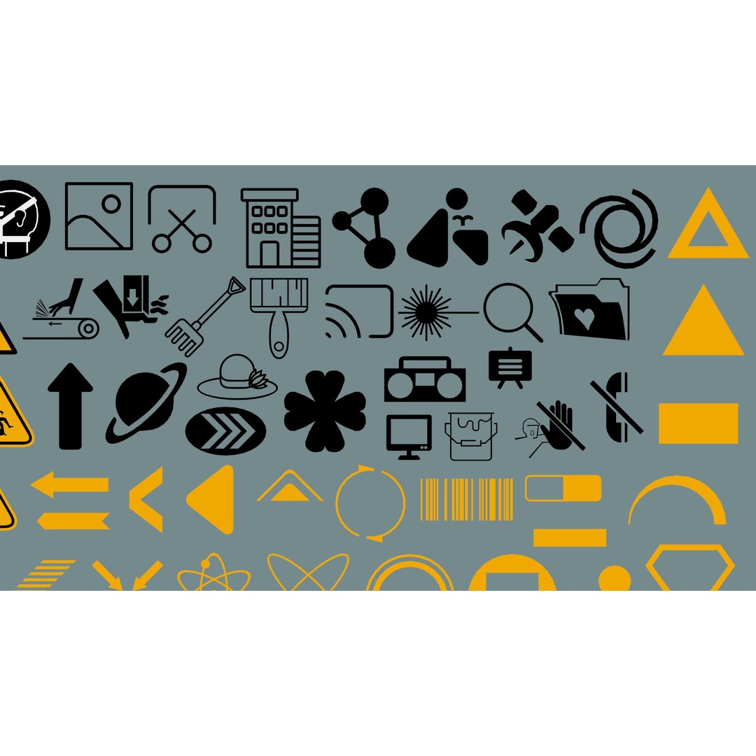 Decal 3D Model – Low Poly Collection of 201 Warning Signs, FBX, OBJ - View 8