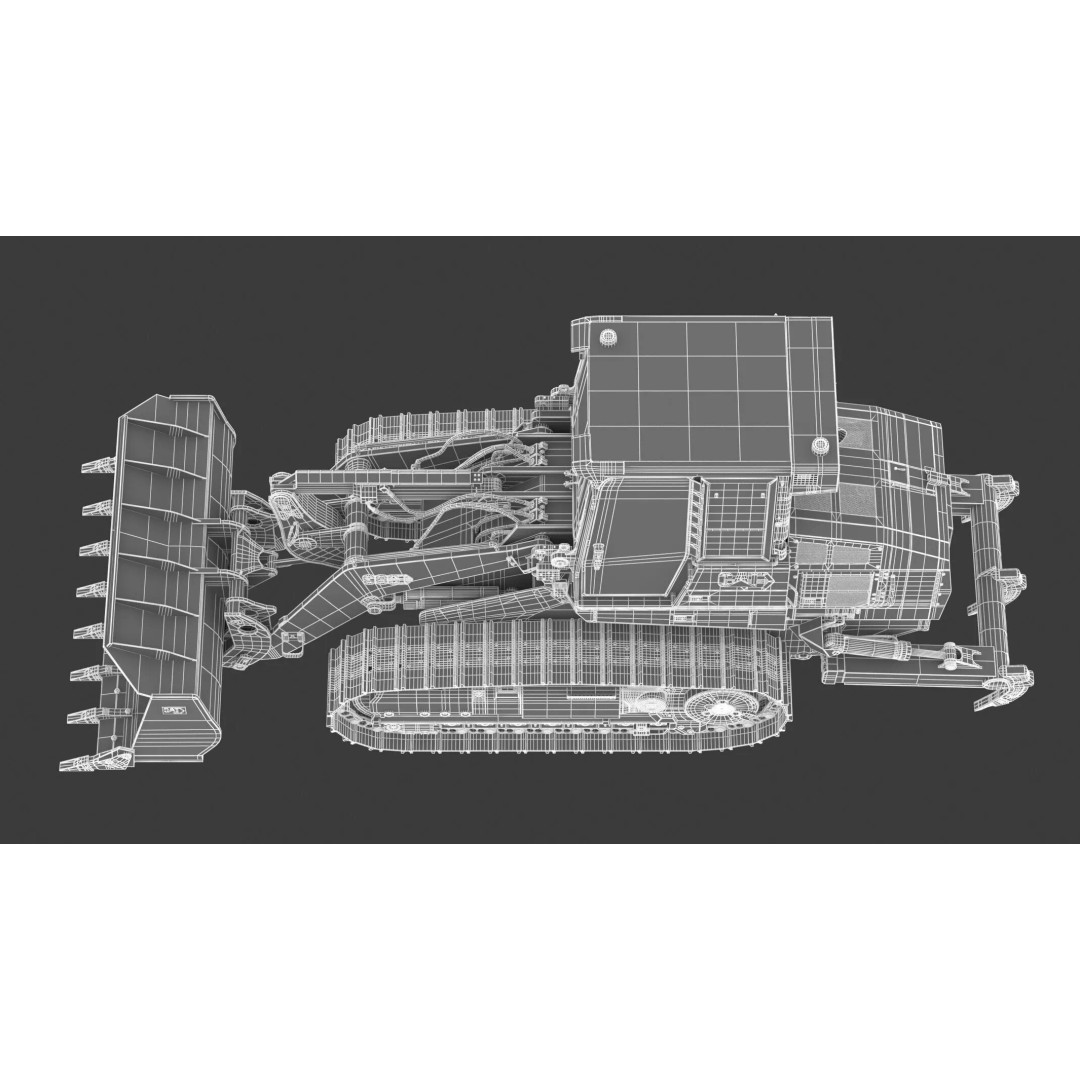 CAT 963 Track Loader 3D Model – High-Poly PBR Asset, FBX/OBJ - View 22