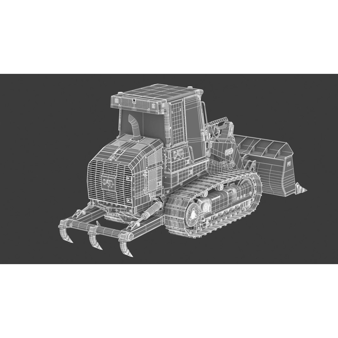 CAT 963 Track Loader 3D Model – High-Poly PBR Asset, FBX/OBJ - View 23