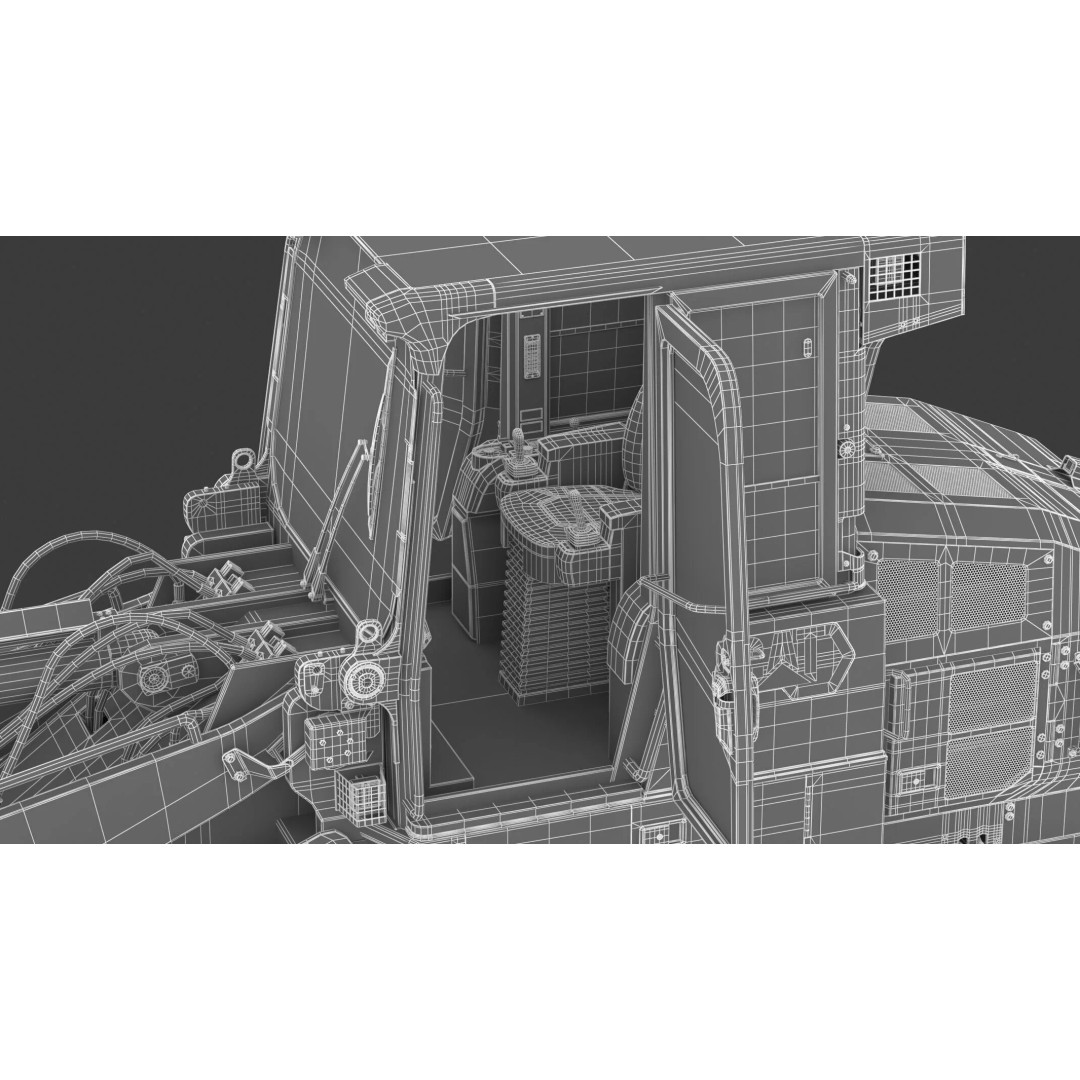 CAT 963 Track Loader 3D Model – High-Poly PBR Asset, FBX/OBJ - View 24