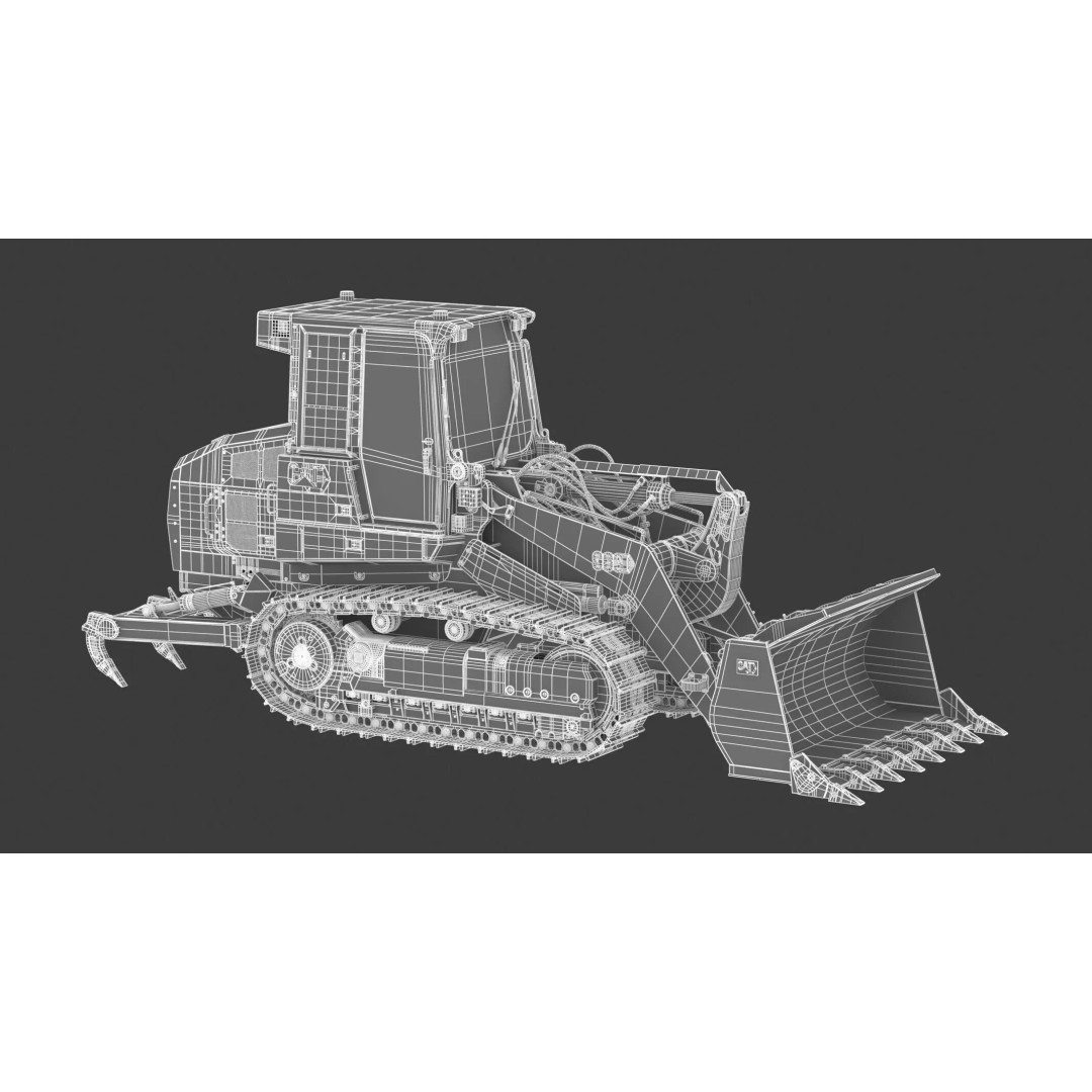 CAT 963 Track Loader 3D Model – High-Poly PBR Asset, FBX/OBJ - View 3